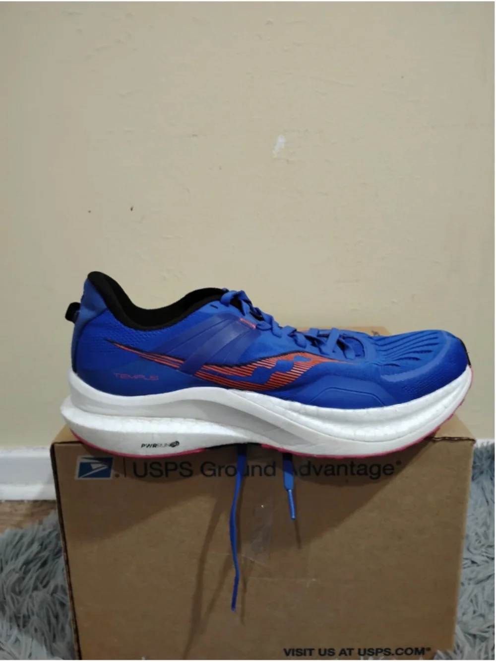 Saucony Tempus Womens Running Shoes Size 12 Blue Raz Zest S10720-125
